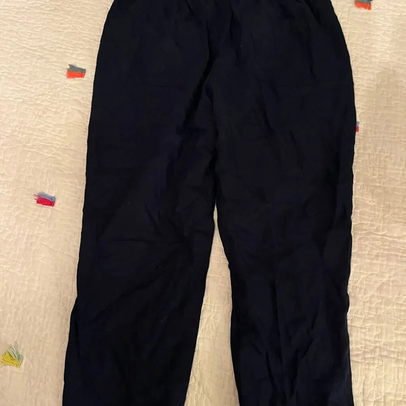 J Crew Navy Blue Linen Pants Womens Large NEW - Picture 4 of 6